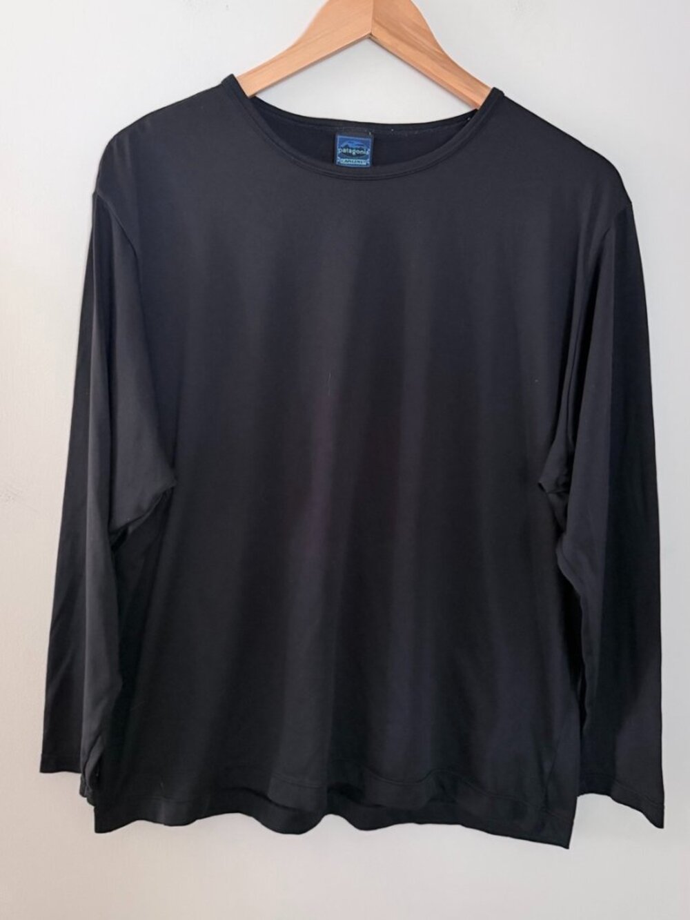Vintage Patagonia Capilene Black Long Sleeve Base Layer Shirt Made in USA
